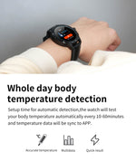Charger l&#39;image dans la galerie, Touch Screen Multi-Dial Smartwatch Thermometer Watch  Full  For Android IOS Phone Multi-Mode Sports Fitness Tracker
