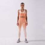 이미지를 갤러리 뷰어에 로드 , Women&#39;s Seamless Sport Set  2 Two Piece Crop Top Bra Leggings Workout Outfit Fitness Gym Suit Sport Wear Yoga Sets
