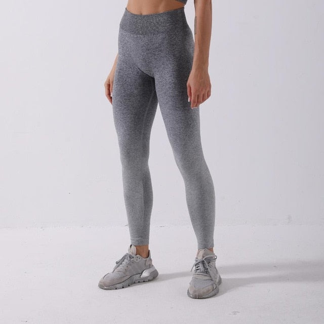 Women's Seamless Sport Set  2 Two Piece Crop Top Bra Leggings Workout Outfit Fitness Gym Suit Sport Wear Yoga Sets