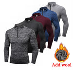 Load image into Gallery viewer, Long Sleeve Zipper Sport Shirt Men  Fitness Tights Quickly Dry Men&#39;s Running T shirt Sportswear
