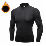 Cargar imagen en el visor de la galería, Long Sleeve Zipper Sport Shirt Men  Fitness Tights Quickly Dry Men&#39;s Running T shirt Sportswear
