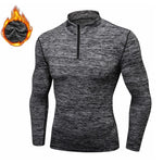 Load image into Gallery viewer, Long Sleeve Zipper Sport Shirt Men  Fitness Tights Quickly Dry Men&#39;s Running T shirt Sportswear
