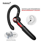 Load image into Gallery viewer, kebidu Single Business Ear-hook Bluetooth Headset 5.0 Support Button+Touch Control Earphone Noise Reduction Stereo Earpiece
