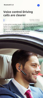Загрузить изображение в средство просмотра галереи, kebidu Single Business Ear-hook Bluetooth Headset 5.0 Support Button+Touch Control Earphone Noise Reduction Stereo Earpiece
