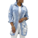Cargar imagen en el visor de la galería, Gym Fitness Elegant Solid Women&#39;s Jacket Long Sleeve Casual Blue Fashionable Women&#39;s Coats
