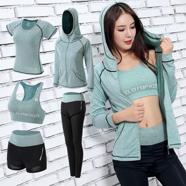 Gym Fitness Yoga fitness sportswear Workout Clothes  High Waist Leggings Sports Wear Gym Clothing Suits