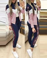 Load image into Gallery viewer, Gym Fitness Elegant Solid Sets For Women&#39;s Top And Pants Casual Sport Track Sets
