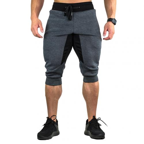 Men's Sweatshirts Jogging Pants Men Casual Block Pockets Drawstring Trousers Loose Sports Shorts