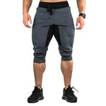 Загрузить изображение в средство просмотра галереи, Men&#39;s Sweatshirts Jogging Pants Men Casual Block Pockets Drawstring Trousers Loose Sports Shorts
