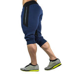 Загрузить изображение в средство просмотра галереи, Men&#39;s Sweatshirts Jogging Pants Men Casual Block Pockets Drawstring Trousers Loose Sports Shorts
