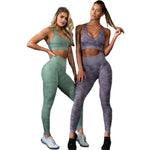Charger l&#39;image dans la galerie, Women&#39;s Camouflage Gym Fitness Suit Push Up Sportswear Gym Clothing Workout Sports  Set Yoga Ready

