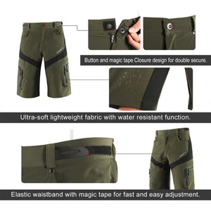 Men's Outdoor Sports Cycling Shorts Downhill MTB Shorts Mountain Bicycle Shorts & Casual Wear Water Resistant Breathable