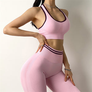 Gym Fitness 2 Piece Set Women's Suit Workout Clothes Sport Bra & Leggings Yoga Set