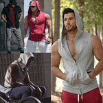 Charger l&#39;image dans la galerie, Men&#39;s Casual Hoodie Sweatshirts Tank Tops Sleeveless Gym Fitness Sports Vest
