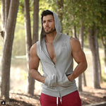 Charger l&#39;image dans la galerie, Men&#39;s Casual Hoodie Sweatshirts Tank Tops Sleeveless Gym Fitness Sports Vest

