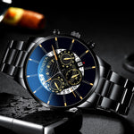 Charger l&#39;image dans la galerie, Spectacular Calendar Watch  Stainless Steel Quartz Movement Wrist Watch Relogio Masculino
