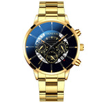 Загрузить изображение в средство просмотра галереи, Spectacular Calendar Watch  Stainless Steel Quartz Movement Wrist Watch Relogio Masculino
