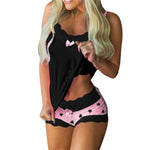 Load image into Gallery viewer, Gym Fitness Elegant Women&#39;s Pajamas Sets 2 Piece Lace Underwear Top &amp; Shorts Sleepwear
