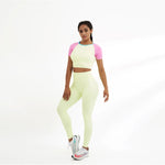 Load image into Gallery viewer, Gym Fitness Women&#39;s High Waist Yoga Set Top &amp; Bottom Sports Active wear Running Outfit
