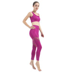 Cargar imagen en el visor de la galería, Seamless Yoga Set Sport Outfits Women&#39;s Hollow Long Sleeve Crop top Leggings Workout Wear Gym Suit Fitness Sets
