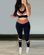 Lade das Bild in den Galerie-Viewer, Women&#39;s Crop Top &amp; High Waist Pants &amp; Hooded Set Casual 3 Piece Workout Set Gym Fitness Outfits
