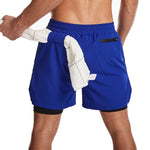 Cargar imagen en el visor de la galería, Men&#39;s 2 In 1 Double-deck Quick Dry  Sport Shorts Fitness Jogging Workout  gym Sports Pants
