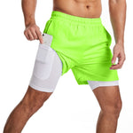 Cargar imagen en el visor de la galería, Men&#39;s 2 In 1 Double-deck Quick Dry  Sport Shorts Fitness Jogging Workout  gym Sports Pants
