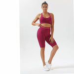 Загрузить изображение в средство просмотра галереи, Women&#39;s 2 Piece Yoga Suit Sets Sport Bra Tops Seamless Shorts Gym Fitness Clothes Athletic Sportswear Set
