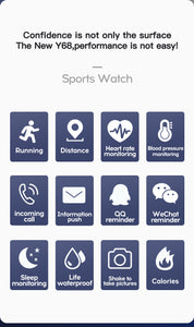 Women & Men's Heart Fitness Tracker Smart Watch  For Android or IOS