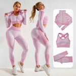 Charger l&#39;image dans la galerie, Women&#39;s Yoga Set Gym Fitness Clothing Sports Running Clothes Yoga Top+ Leggings Seamless Gym Yoga Bra Suits
