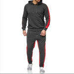 Lade das Bild in den Galerie-Viewer, Gym Fitness Men&#39;s Tracksuit Sweatshirt Pants Hoodies and Sweatpants Two Pieces Sets Sportswear High Quality
