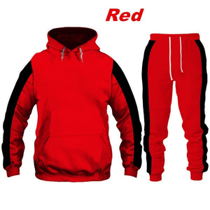 Gym Fitness Men's Tracksuit Sweatshirt Pants Hoodies and Sweatpants Two Pieces Sets Sportswear High Quality