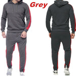 Lade das Bild in den Galerie-Viewer, Gym Fitness Men&#39;s Tracksuit Sweatshirt Pants Hoodies and Sweatpants Two Pieces Sets Sportswear High Quality
