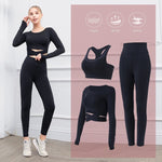 Lade das Bild in den Galerie-Viewer, Gym Fitness Yoga hooded fitness sportswear clothing outdoor or indoor running suits
