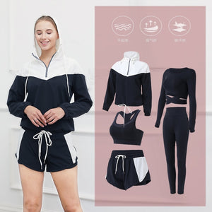 Gym Fitness Yoga hooded fitness sportswear clothing outdoor or indoor running suits