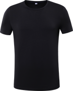 Lade das Bild in den Galerie-Viewer, Gym Fitness Solid Men &amp; Women&#39;s Cotton T-shirt Spandex Short Sleeve Custom Printed LOGO Sports Breathable Top
