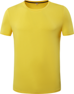 Charger l&#39;image dans la galerie, Gym Fitness Solid Men &amp; Women&#39;s Cotton T-shirt Spandex Short Sleeve Custom Printed LOGO Sports Breathable Top
